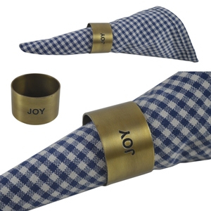 Anneaux de serviette de finition or brillant conceptions gravées porte-mouchoirs de haute qualité pour la décoration de Table de Restaurants de fête de mariage - Product Image 5