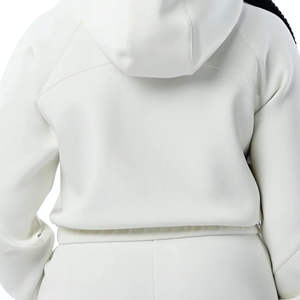 Sudadera deportiva con capucha y media cremallera para mujer, cárdigan de algodón personalizado, sudadera corta para entrenamiento - Product Image 6