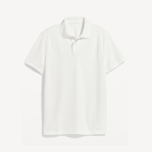 Polo à manches courtes en coton Oxford confortable pour un usage quotidien à motif solide Design graphique élégant décontracté pour hommes - Product Image 6