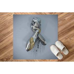 Tapis à motifs géométriques, design moderne pour salon, cadeau personnalisé, tapis en chenille - Product Image 5