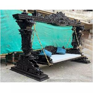 Columpio de madera de teca negra para el hogar, Columpio de elefante tallado a mano para Base de elefante, hecho a mano - Product Image 1