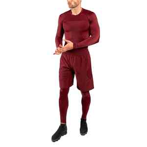 Top Selling <b>Men</b> Compression <b>Shirt</b> Long Sleeve Knitted Quick Dry Breathable for Fitness Weightlifting Seamless <b>Stretch</b> Fit - Product Image 4