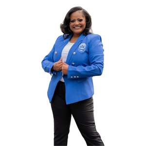 Zeta Royal Blue Blazer de doble botonadura con botones dorados para negocios de hermandad elegante o ropa formal - Product Image 3