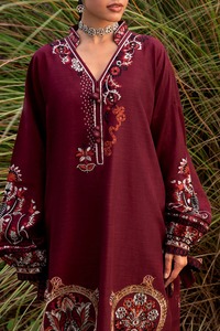 Robes de soirée longues d'hiver pour femmes, style jacquard, musulmanes, à une épaule, coupe trapèze, ornées de perles, pour fiançailles, respirantes et naturelles - Product Image 5