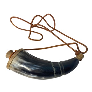 Cuerno de polvo de Búfalo, artesanía natural y Punta de latón, producto más vendido, cuerno de polvo de vaca y buey - Product Image 5