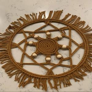 Tissé macramé tenture murale artistique bohème décor à la maison Accent pour chambre salon couloir entrée et contemporain - Product Image 4