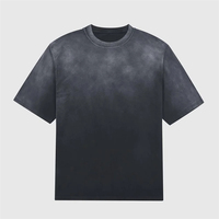 T-shirts à bon prix oversize délavés à l'acide avec effet de décoloration du soleil Nouveaux vêtements pour hommes grande taille Confortable Oversize-t Shirt Design