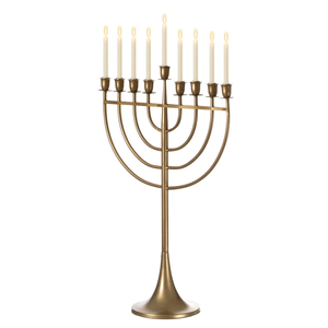 Candélabre religieux pour la décoration intérieure Menorah avec pièce maîtresse de table à prix abordable Bougeoir Menorah en métal de meilleure qualité - Product Image 4