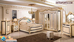 Muebles de Dormitorio Tallados a Mano de Estilo Francés, Muebles de Dormitorio de Lujo con Acabado Blanco Tallado, Juego de Dormitorio Tamaño Queen Tallado a Mano - Product Image 5