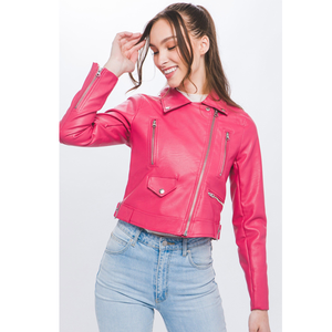 Chaqueta Bomber de cuero brillante auténtica acolchada para mujer, nailon transpirable de manga larga para montar en motocicleta en primavera e Invierno - Product Image 5