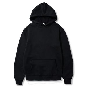 Hombres sólido invierno 100% algodón pesado personalizado Streetwear Sudadera con capucha con ajuste Regular diseño al por mayor - Product Image 1