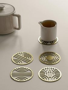 Posavasos de metal/Juego de posavasos de 5/ 3 "(posavasos redondos) - Product Image 5