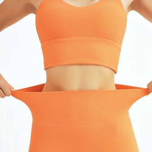 Ropa de gimnasio para mujer, conjunto de entrenamiento de Yoga, pantalones cortos sin costuras de cintura alta, mallas de Yoga, conjuntos de sujetador para mujer - Product Image 4