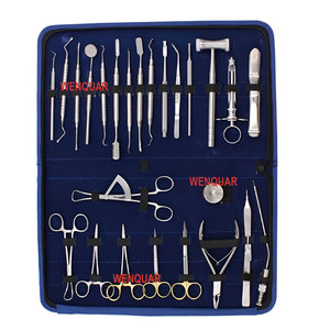 Ensemble de dissection vétérinaire de haute qualité de 26 pièces, instruments chirurgicaux réutilisables en acier inoxydable pour la chirurgie animale - Product Image 3