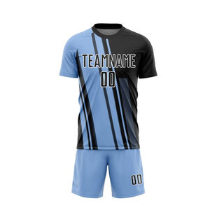 Maillots et shorts de football personnalisés populaires pour hommes, 100% polyester, kits de football sublimés, uniforme de football pour hommes - Product Image 2