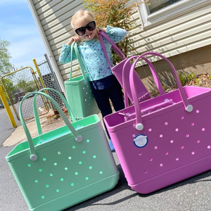 Sac de plage en EVA personnalisé avec logo, sac de plage d'été en silicone caoutchouc imperméable pour la vente en gros, commande en gros OEM, 1300g - Product Image 1