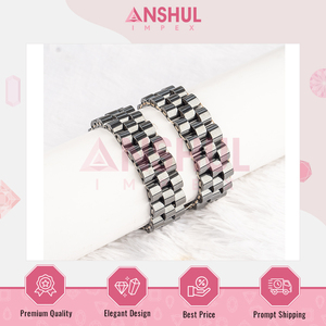Bracelets unisexes de qualité supérieure, tendance, lisses et polis, extensibles, en hématite dorée, en forme de montre, pour les acheteurs en gros - Product Image 3