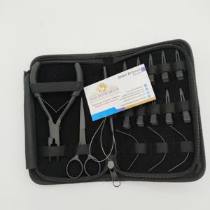 Kit de alicates de extensión de cabello Microlink de acero inoxidable de alta calidad, herramienta de abridor de microcuentas con características de abalorios de bucle - Product Image 3