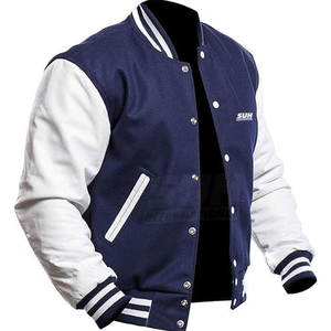 Chaqueta de Invierno de Manga Larga con Diseño Moderno, 100% Algodón, Cuello Alto, Chaqueta Universitaria Personalizada para Hombre con Logotipo Frontal - Product Image 3