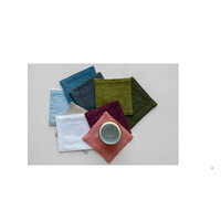 Tapis de Table et sous-verres en lin pur de forme carrée en tissu de lin pour boissons, ustensiles de cuisine et restaurants