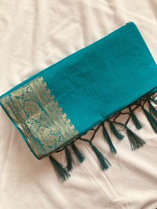 ผ้าไหมส่าหรีสำหรับผู้ใหญ่มินาการิหนักขอบ zari แท้ - Product Image 3