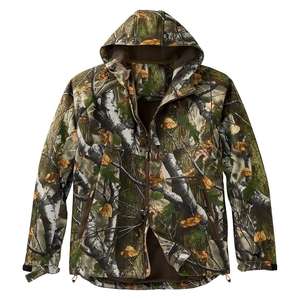 Veste de chasse à capuche pour homme, légère, respirante, coupe-vent, camouflage, manches longues, softshell - Product Image 5