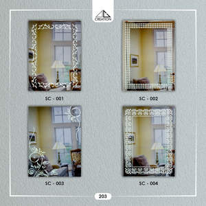 Miroir de salle de bain design à rainure en V avec réflexion claire pour les espaces intérieurs modernes en provenance d'Inde - Product Image 3