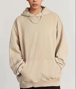 Qualité supérieure 500gsm sweat à capuche lourd coton polaire tissu personnalisé goutte épaule sweat à capuche vierge pour hommes avec la meilleure qualité - Product Image 4