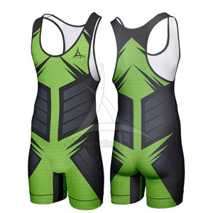 Vêtements de sport de lutte et d'haltérophilie en polyester/spandex avec impression personnalisée, fabriqués au Pakistan, justaucorps de lutte - Product Image 3