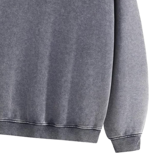 Sweat-shirt à capuche gris anthracite délavé à l'acide, surdimensionné, finition vintage, pull en molleton doux, streetwear, vêtements d'hiver pour hommes et femmes - Product Image 6