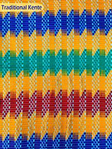 Elegant 270 GSM <b>Ethnic</b> Textile for Cultural Fashion and Traditional Wear Width 51 Kente Jacquard Woven Cotton Fabric - Product Image 6