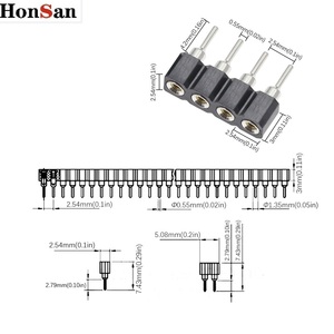סיכות עגולות <span class=keywords><strong>2</strong></span>.54 מ "מ רווח 1 x 40p <span class=keywords><strong>2</strong></span> x 40p <span class=keywords><strong>2</strong></span> x 40p יחיד שורה עגול חור שקע נקבה - Product Image 1