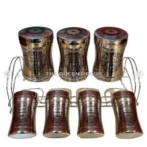 Luxury Handmade Brass Metal Round Shape Brass Antique Finished Canister <b>Jar</b> Hot Selling Good Quality - Product Image 5