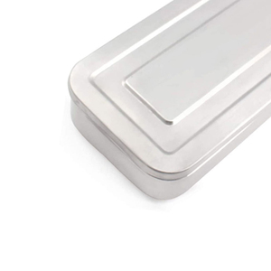 Plateau médical en acier inoxydable de 50x21x8 cm, plateau durable pour hôpital et clinique, utilisation manuelle de stérilisation - Product Image 6