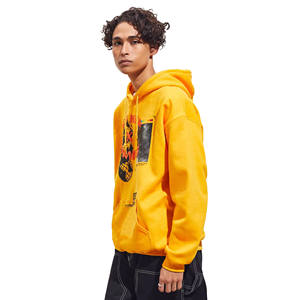 Sweat-shirts à capuche pour hommes en molleton uni teint en filature, 100% coton, coupe régulière, imprimés en relief personnalisés, écologiques, en gros, taille plus, hiver 2025 - Product Image 2