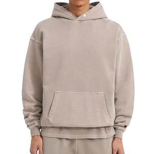 Sudadera con capucha lavada de algodón 100% personalizada de la mejor calidad, bolsillos de gran tamaño, Jersey funcional con hombros caídos, patrón estampado de peso pesado - Product Image 3