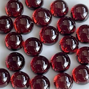 Granate rojo natural redondo 6mm cabujón parte posterior plana-piedra preciosa granate suelta de alta calidad - Product Image 2