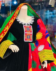 Vestido kuchi vintage étnico tribal, vestido Kuchi tradicional de fiesta Kuchi afgano/Pakistán multicolor vestido Kochi 3044 - Product Image 2