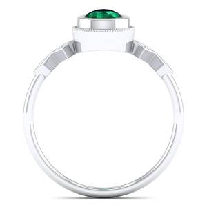 Anillo de Plata de Ley 925 con Moissanita Certificada por GRA, Corte Pera, 0.6 Ct, Anillos con Piedras Preciosas de Esmeralda para Mujer, Precio de Fábrica REYES - Product Image 4