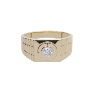 14KT <b>Gold</b> Women's <b>Ring</b> Natural Diamond Bezel <b>Set</b> Brilliant Cut Rhodium Plated Statement Band Luxury Fashion Jewelry Classic - Product Image 2