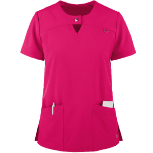 Blouse d'hôpital personnalisée de luxe OEM avec plusieurs poches en tissu polyester unisexe - Product Image 1