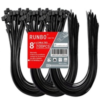 Attaches-câbles autobloquants RUNBO PA6, anti-corrosion, organisateur de câbles, attaches-câbles en nylon pour travaux de câblage de moto, 7,6*200 mm