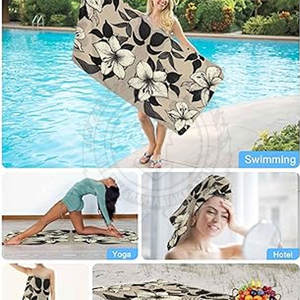 Serviette de plage de luxe en peluche douce de haute qualité, absorbante et légère pour la baignade au soleil et la piscine (toutes saisons) - Product Image 5