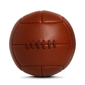 Pallone da calcio in pelle sintetica antico vecchio stile retrò per regalo, espositore promozionale o Vintage sport da collezione - Product Image 1