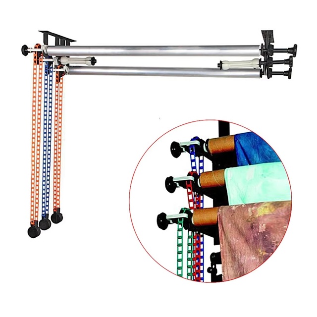 E-Reise 3 Roller Backdrop Ceiling Wall Mount Stand Manual Background Support System for Photographic Studio Light Shooting