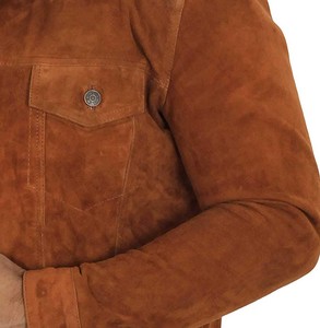 RIVIAN ATLANTIC <b>Men's</b> New Arrival Suede Leather <b>Jacket</b> Fully Customized Design Embossed Processing Winter <b>Trucker</b> - Product Image 6