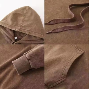 Sweat à capuche de haute qualité avec impression bouffante lourde Unisexe Logo personnalisé Oversize Men Print on Demand Hoodies Manufacturers - Product Image 4