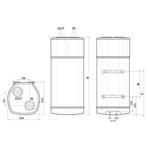 Calentador de Agua con Bomba de Calor Ariston NUOS PLUS S2 WI-FI de 110 Litros, Monobloque, Montado en Pared, R290, Eficiencia Energética A+ - Product Image 3