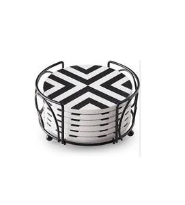 High Quality Metal <b>coaster</b> Holder Stand Handicraft Table Decorate <b>Black</b> Metal <b>coaster</b> Holder Stand at Low Price - Product Image 2