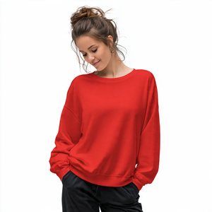 Sudadera holgada con hombros caídos para mujer, sudadera de lana de invierno 400 GSM, ropa para correr para mujer, sudaderas de gran tamaño para mujer - Product Image 4